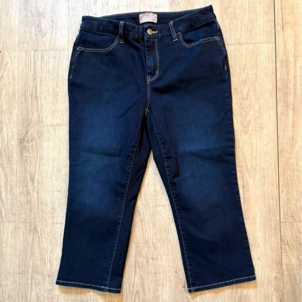 Chico’s size 0 Cropped Dark Blue Women's Jeans (small equivalent)